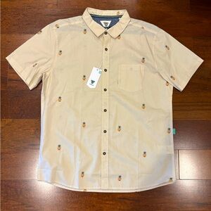 NEW with tags VISSLA fired up eco ss shirt in cream